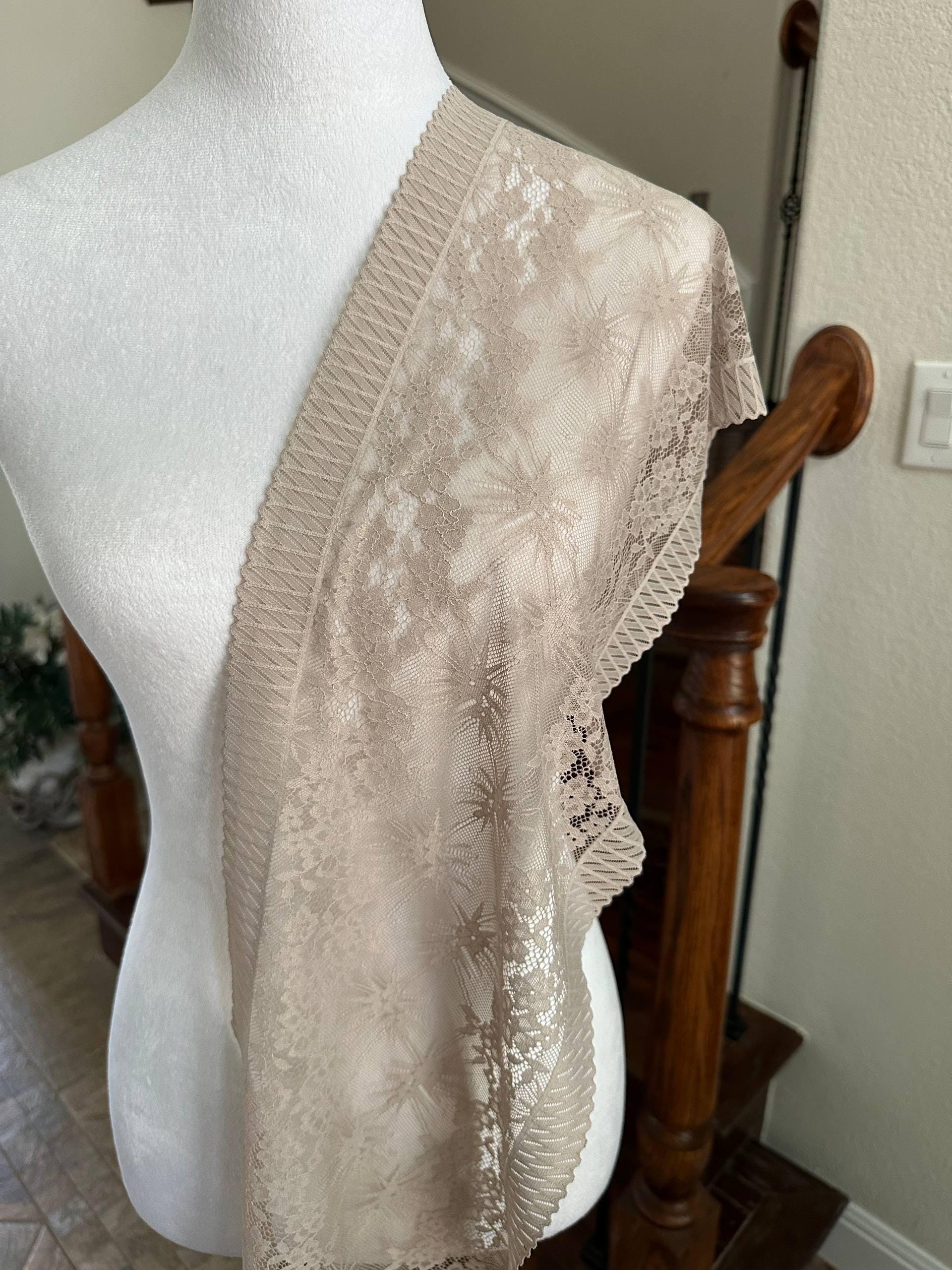 Vintage Oatmeal Starburst Floral Slight Stretch Lace Trim Symmetrical Double Scalloped Extra Wide Galloon Ribbon for Corsets Gowns Crafts,9"