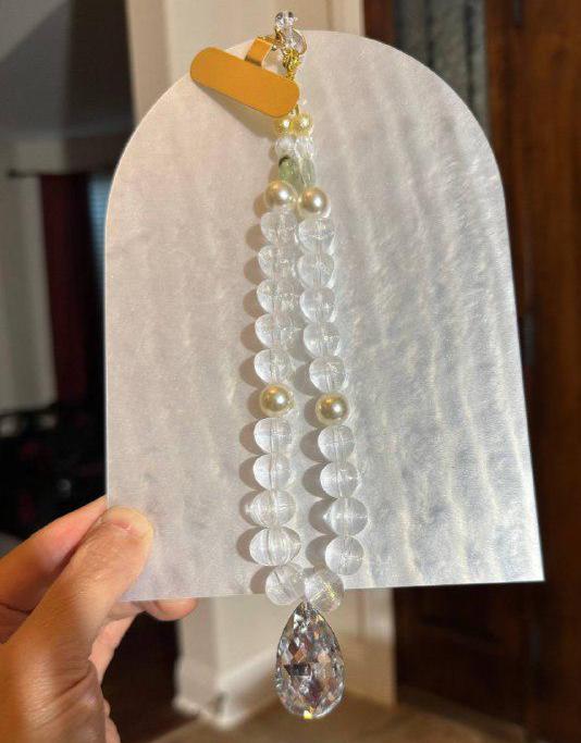 K9 Crystal Tear Drop Pendant Phone Charm Clear Beaded Wrist Strap Lanyard Keychain Goth Luxury Y2K Fairycore Coquette Gift