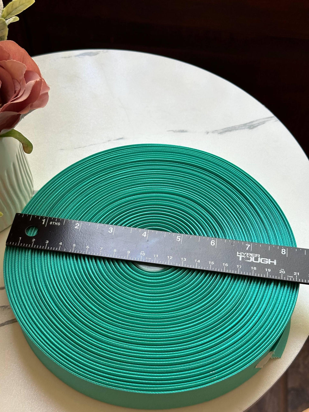 Tiffany Aqua Mint Grosgrain Ribbon by the Yard, Solid Color Ribbon for Hair Bows Crafts Gift Wrapping, 1.5"