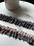 Hand Gathered Double Layered Ruffle Trim Ultra Soft Skin Friendly 1.6" Mesh Frill Ribbon for Lingerie Blouse Sleeves Hair Bows Crafts Sewing