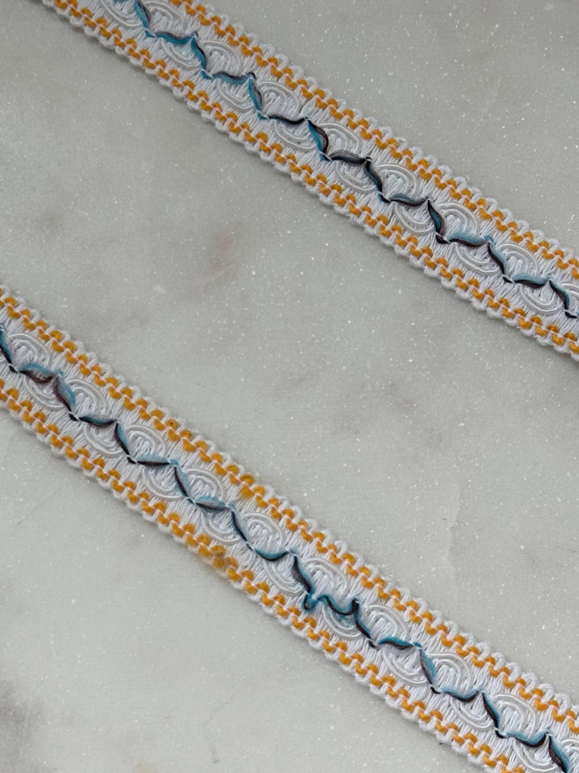 Multicolor Folk Jacquard Woven Trim by Yard, Boho Braided Ribbon, Coquette Craft Supply, 0.75", Retail Wholesale Bulk